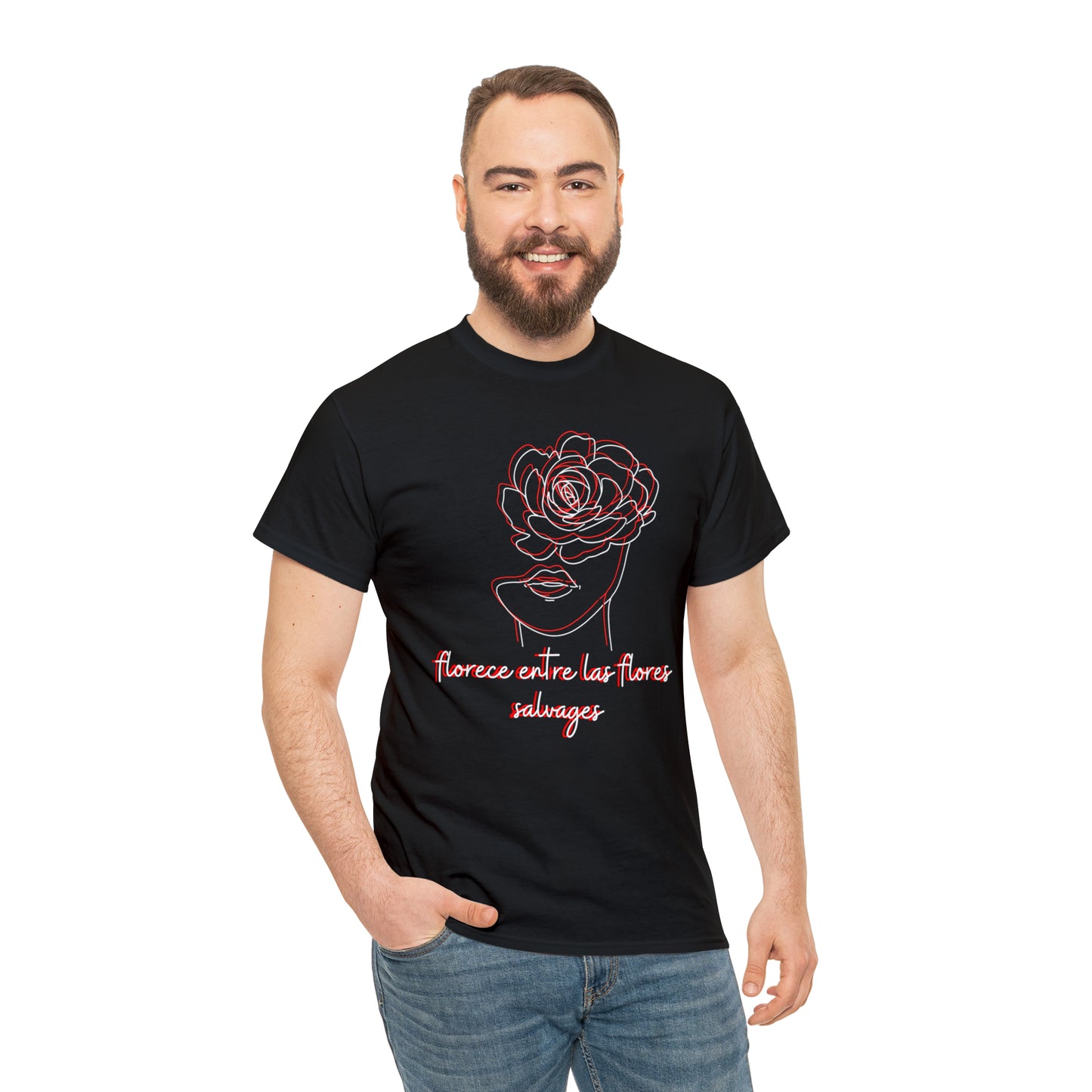 Florece Entre Flores Salvages Graphic Tshirt Unisex Heavy Cotton Tee