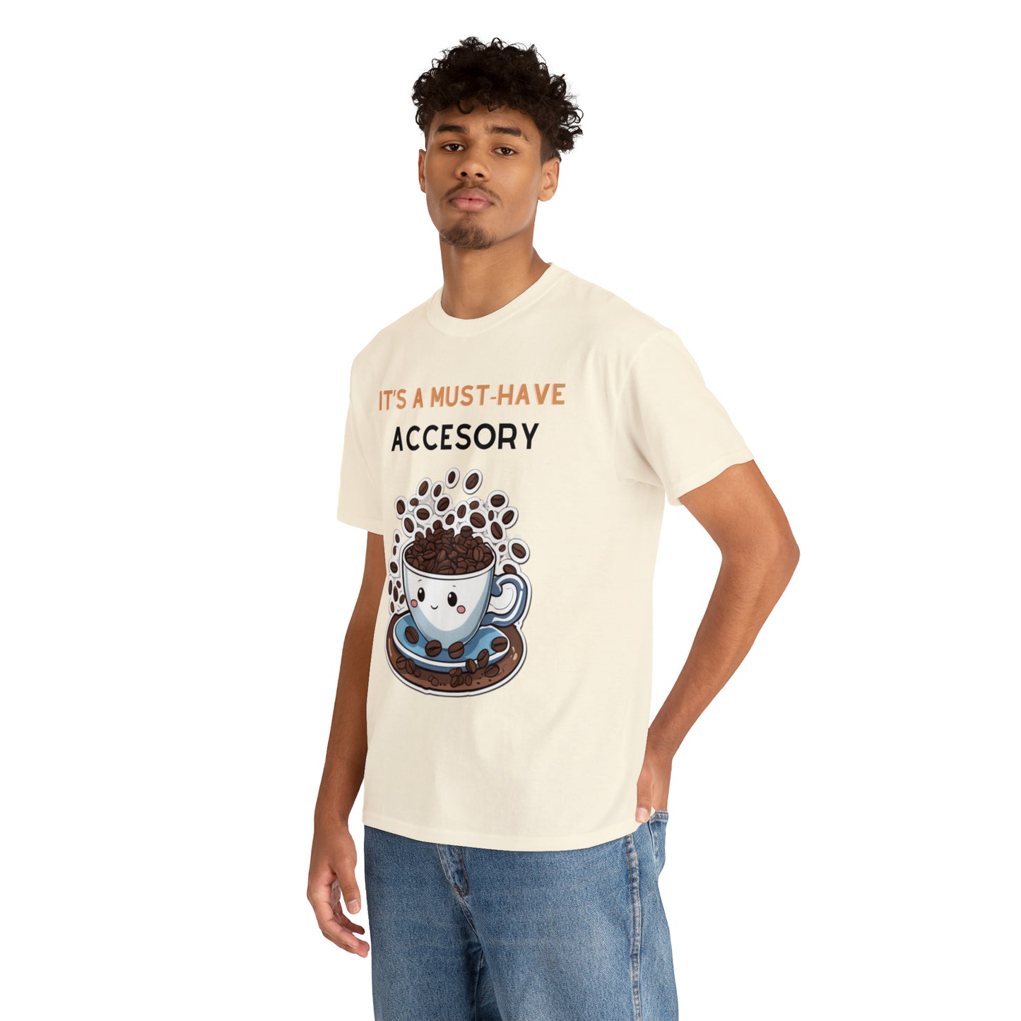 Unisex Heavy Cotton Tee Coffee Must-Have Accesory