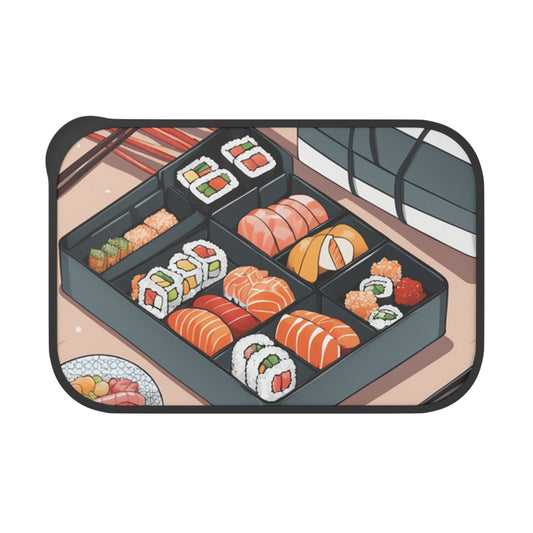 PLA Bento Box with Band and Utensils