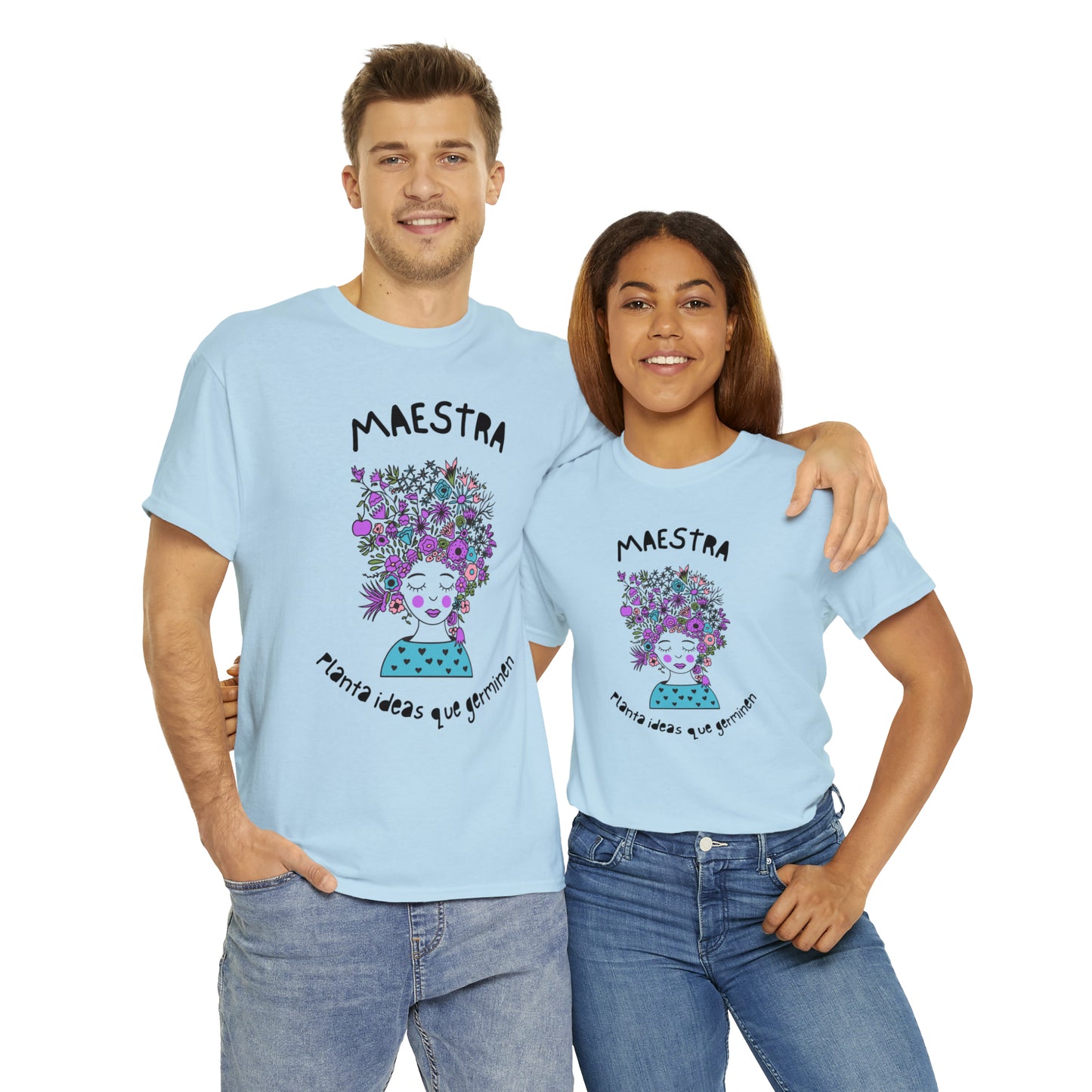 Maestra Planta Ideas Que Germinen Graphic Tshirt Unisex Heavy Cotton Tee