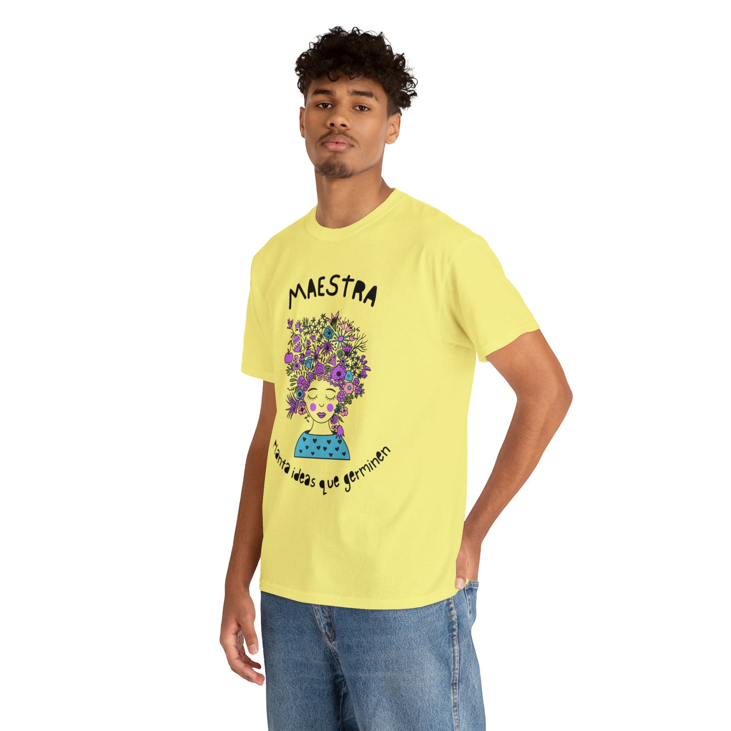 Maestra Planta Ideas Que Germinen Graphic Tshirt Unisex Heavy Cotton Tee