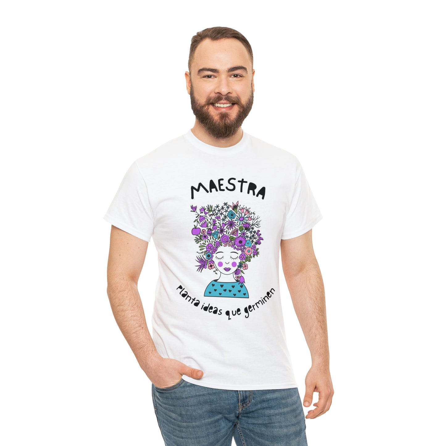 Maestra Planta Ideas Que Germinen Graphic Tshirt Unisex Heavy Cotton Tee
