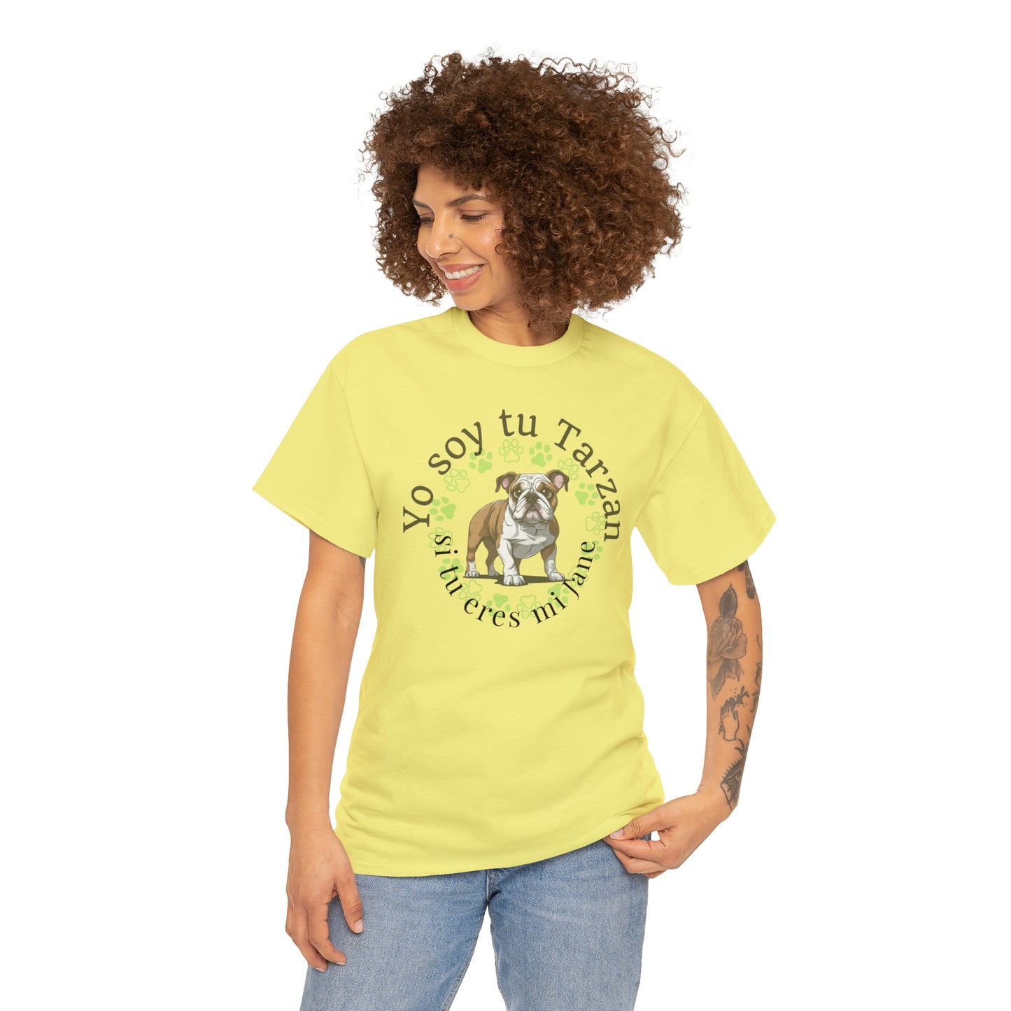 Bulldog Tarzan Colegial Unisex Heavy Cotton Tee
