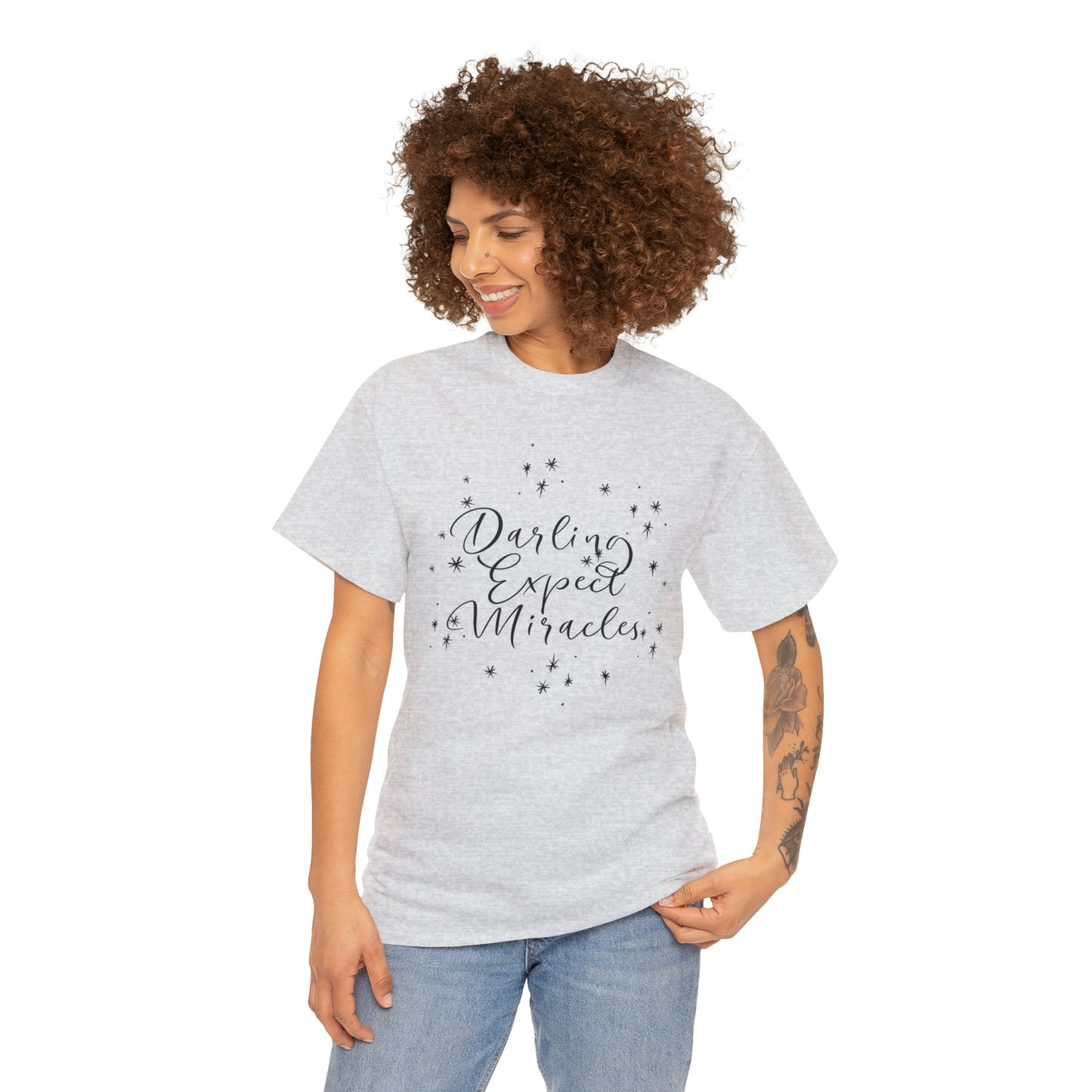 Darling Expect Miracles Graphic Tshirt Unisex Heavy Cotton Tee